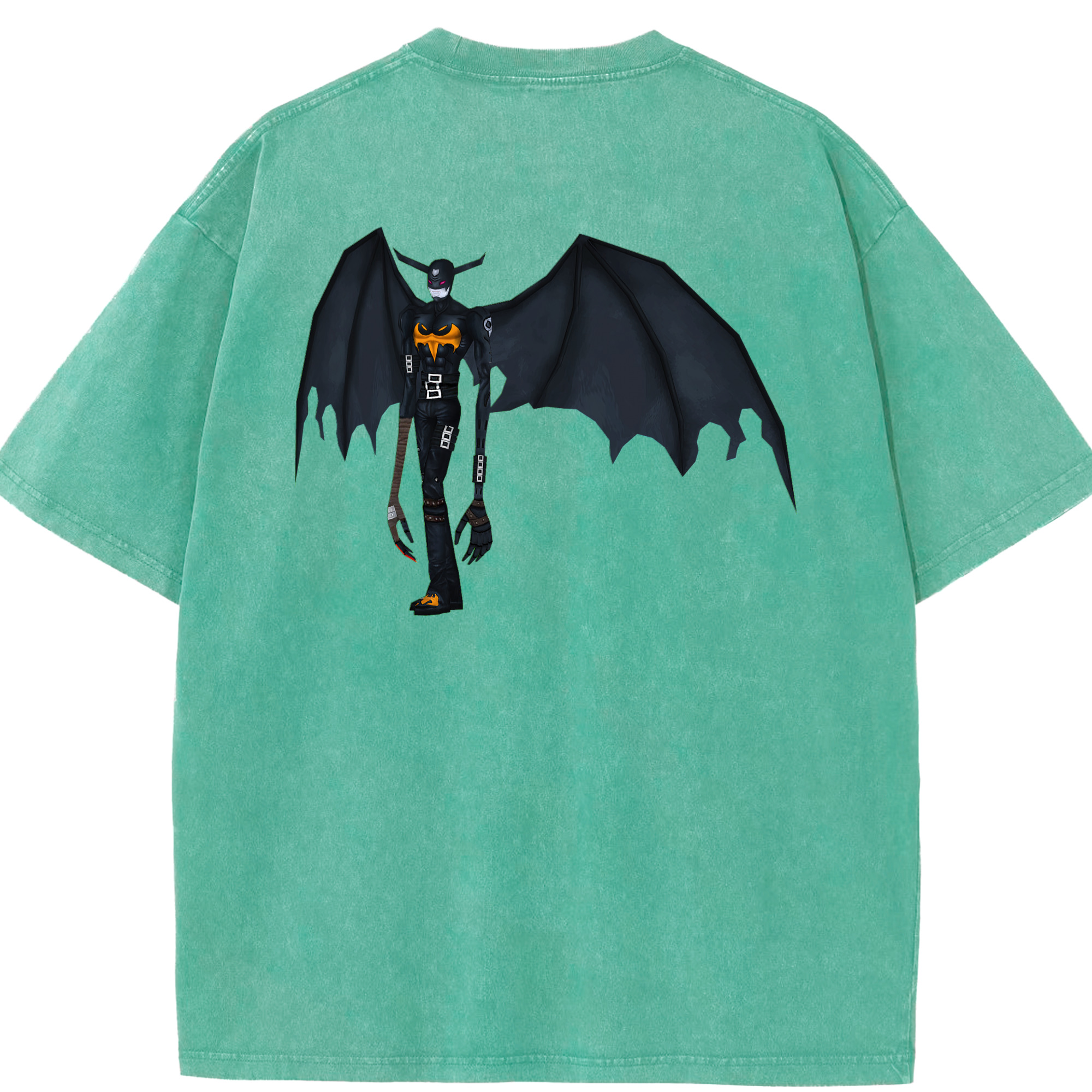 （画像用） Digimon デジタルモンスター/デジモン 綿100% ヴィンテージ風 半袖Tシャツ（背面プリント）